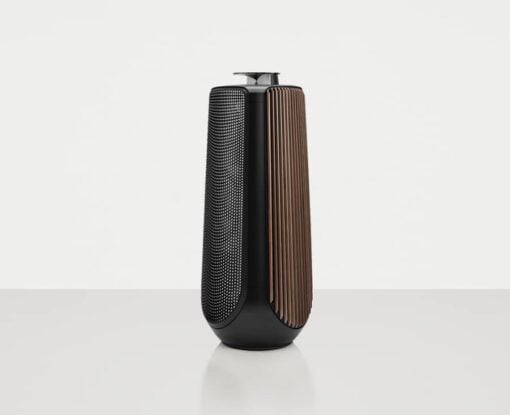 BeoLab 50 Højttalere i Piano Black med alufront og røget eg sidepaneler