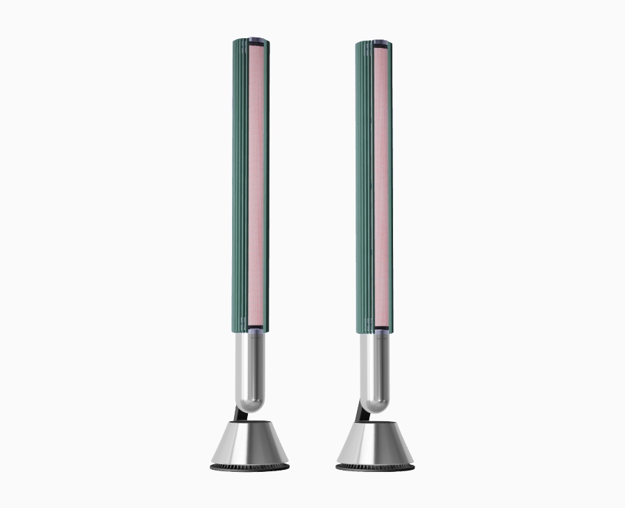 Beolab 28 Silver, Green Oak - Brugt (FRB)