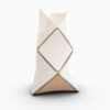 Beolab 90 - Gold Tone aluminium med light oak træpanel og sand frontstof - Produktbillede
