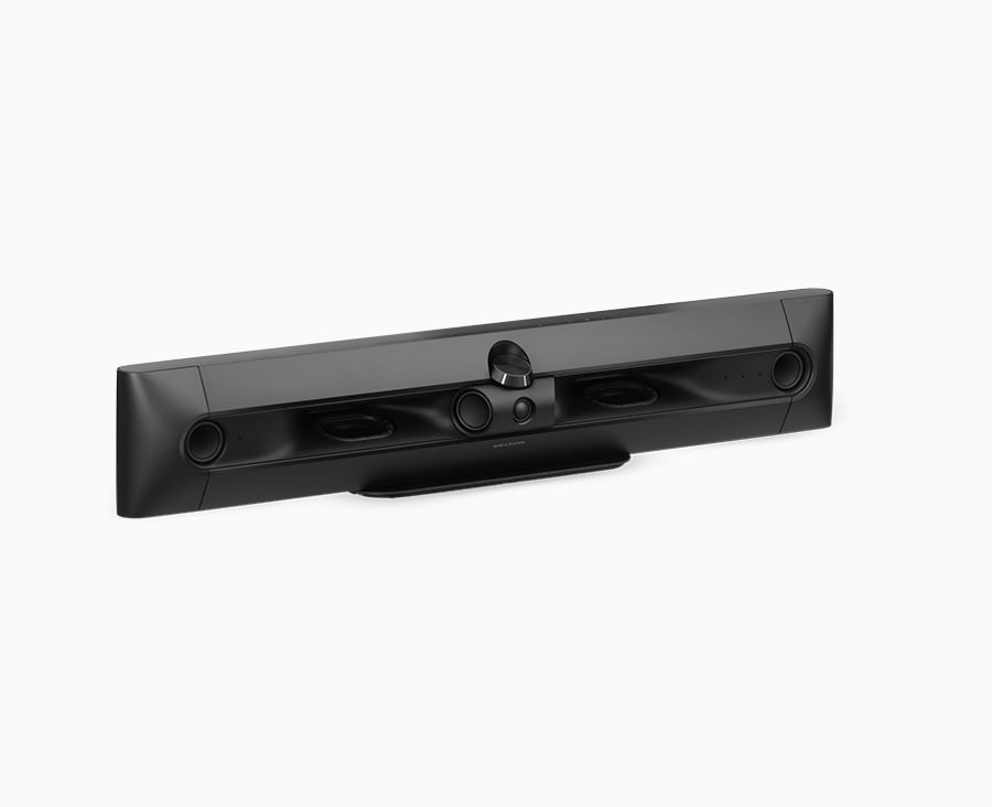 Beosound Premiere - Black anthracite aluminium uden højttalerfront på bordstand