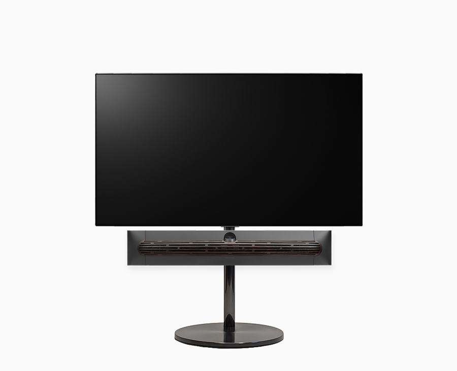 Beosound Premiere LG OLED 55 Black Anthracite Dark Oak gulvstand